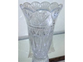 Scalloped Edge Crystal Vase