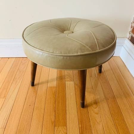vintage-mcm-mid-century-modern-round-foot-stool-ottoman-original-big-1