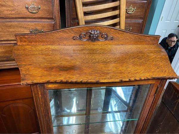 antique-tiger-oak-curio-cabinet-big-0