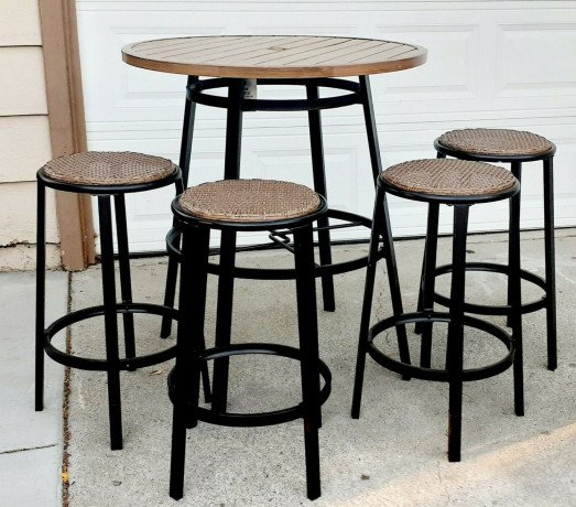 5pc-outdoor-wicker-metal-bar-set-bistro-patio-dining-furniture-table-4-stool-big-0